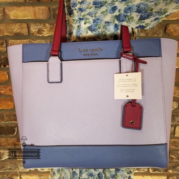 Kate Spade Lavender Purple Laptop Tote LARGE LILAC - Picture 5 of 6